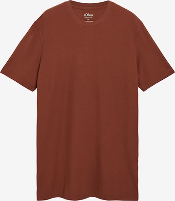 s.Oliver Men Big Sizes T-Shirt in Braun: Vorderseite