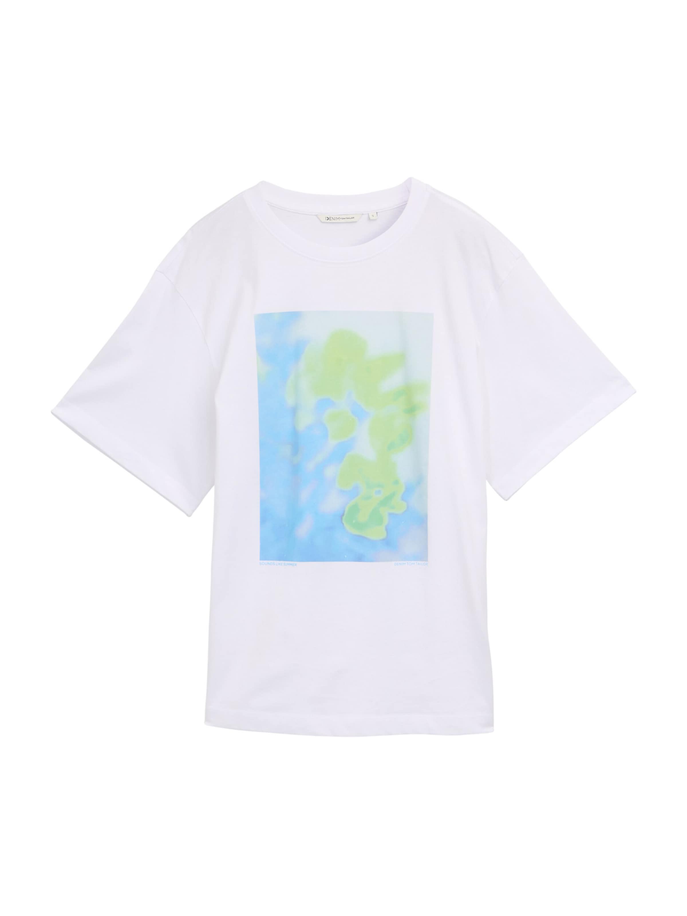 Tricou de la TOM TAILOR DENIM pe alb: față