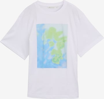 TOM TAILOR DENIM T-shirt i vit: framsida