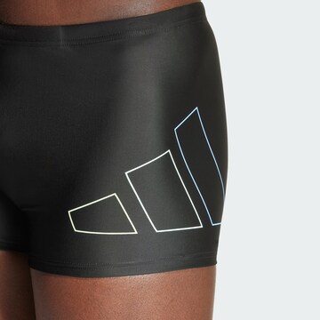 ADIDAS PERFORMANCE Athletic Swim Trunks 'Big Bars' in Black