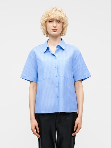 Camicia da donna 'PCMELIA' di PIECES in blu: frontale