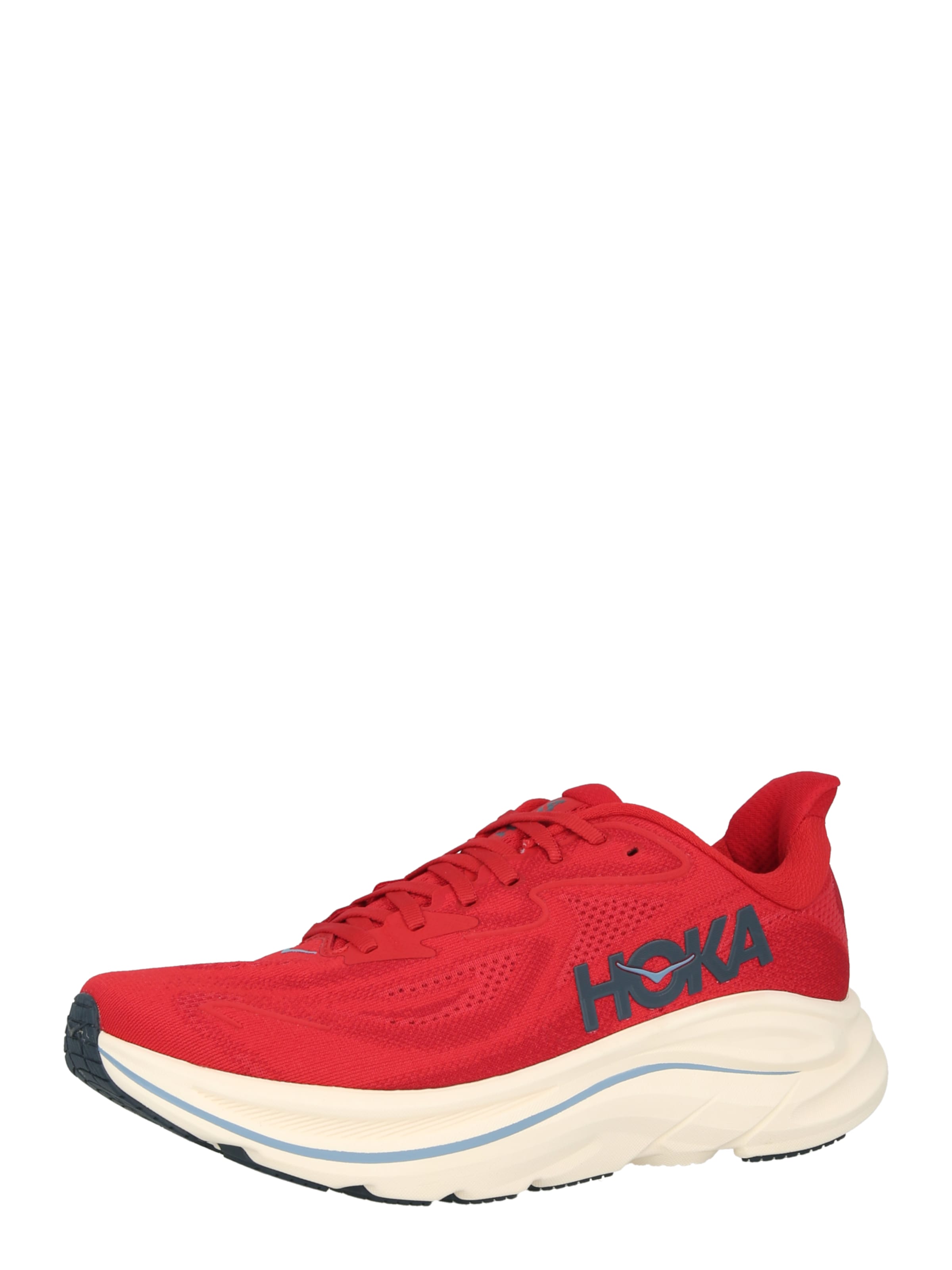 HOKA Chaussure de course 'CLIFTON 10' en gris foncé / rouge, Vue avec produit