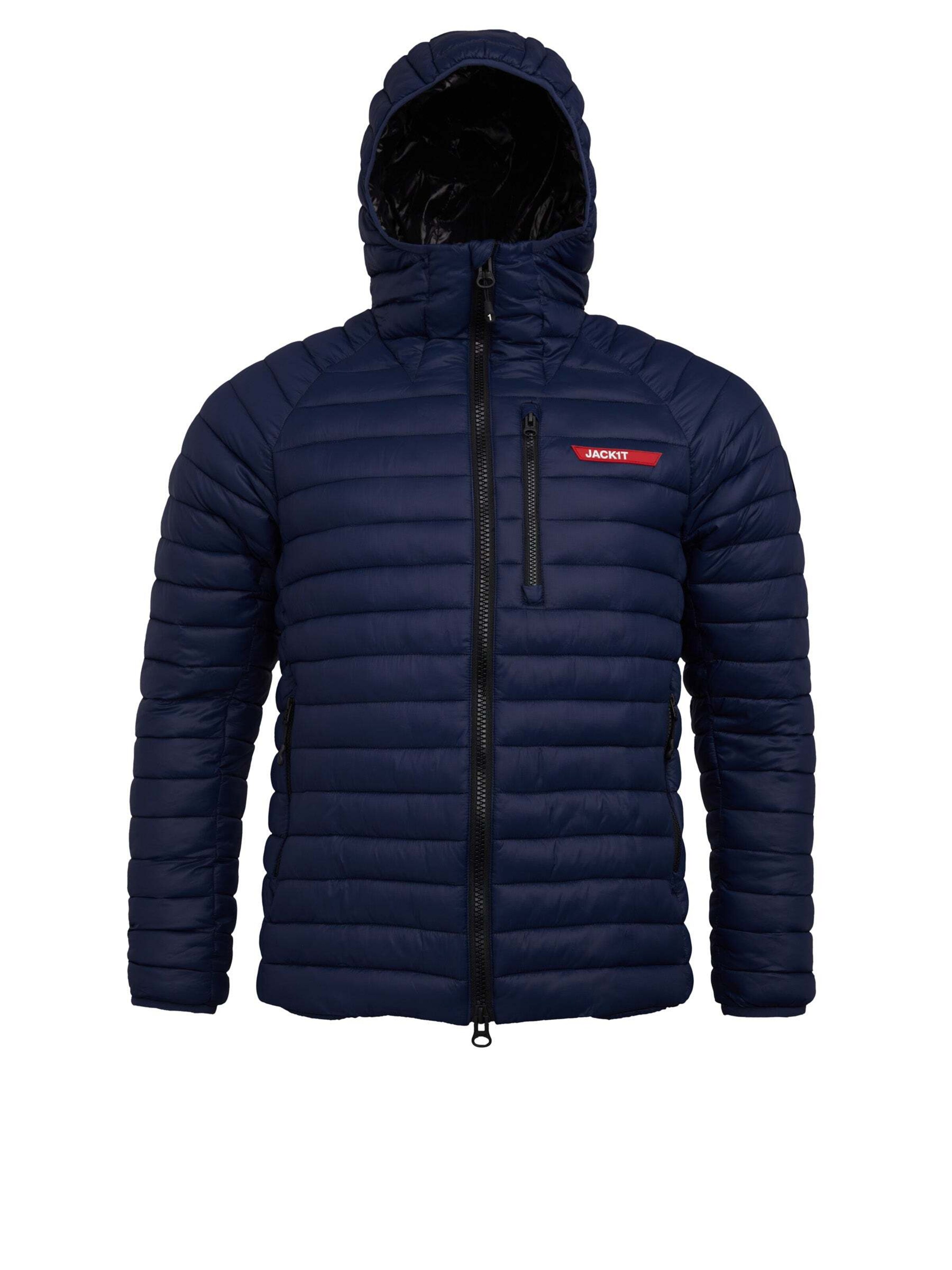 Veste outdoor ' SATEL1TE Kapuzen-Daunenjacke 2.0 ' JACK1T en bleu : devant