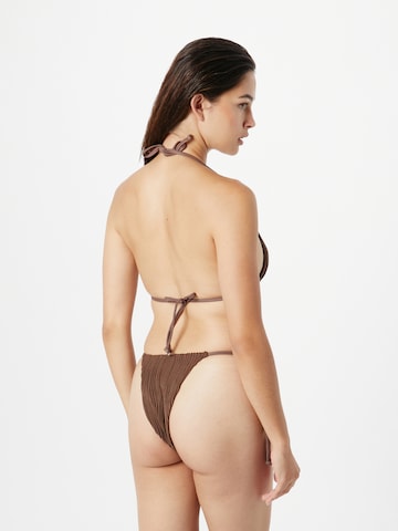 Misspap Triangle Bikini in Brown