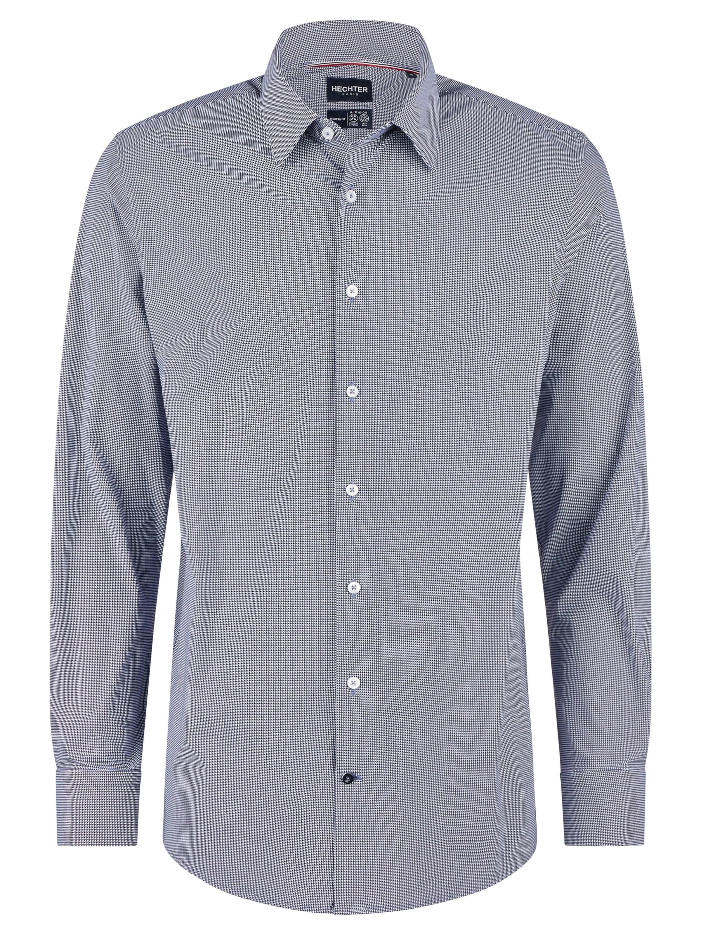 HECHTER PARIS Regular fit Button Up Shirt in Blue: front