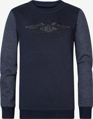 Petrol Industries Sweatshirt 'Downers Grove' in Blauw: voorkant