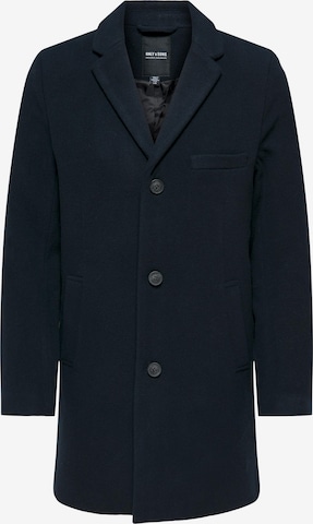 Only & Sons Between-Seasons Coat 'Jaylon' in Blue: front