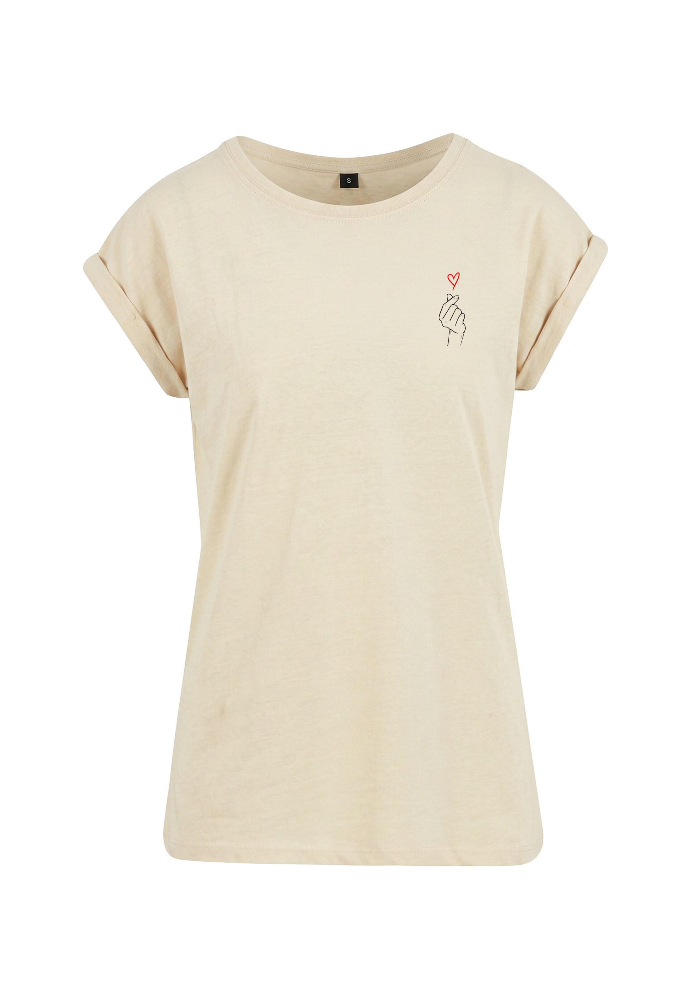 Urban Classics T-Shirt 'K-Heart' in Gelb: Vorderseite