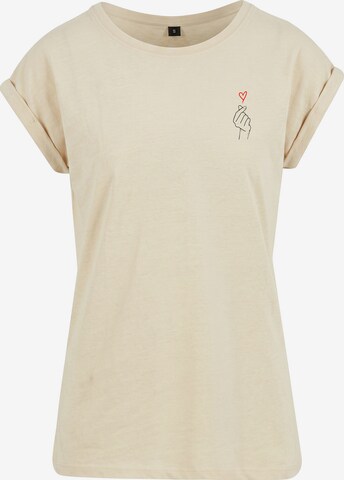 Urban Classics T-Shirt 'K-Heart' in Gelb: Vorderseite