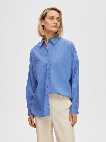 SELECTED FEMME Blouse 'LINA SANNI' in Blauw: voorkant