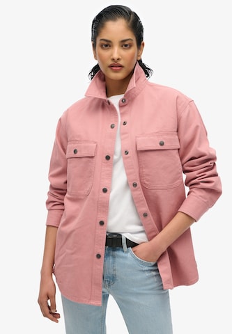 Superdry Tussenjas in Roze: voorkant