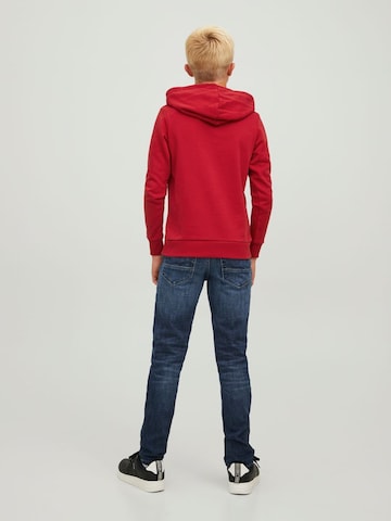 Jack & Jones Junior Mikina 'Logan' – červená