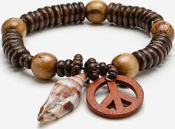 COLLEZIONE ALESSANDRO Bracelet 'Hippie' in Brown: front