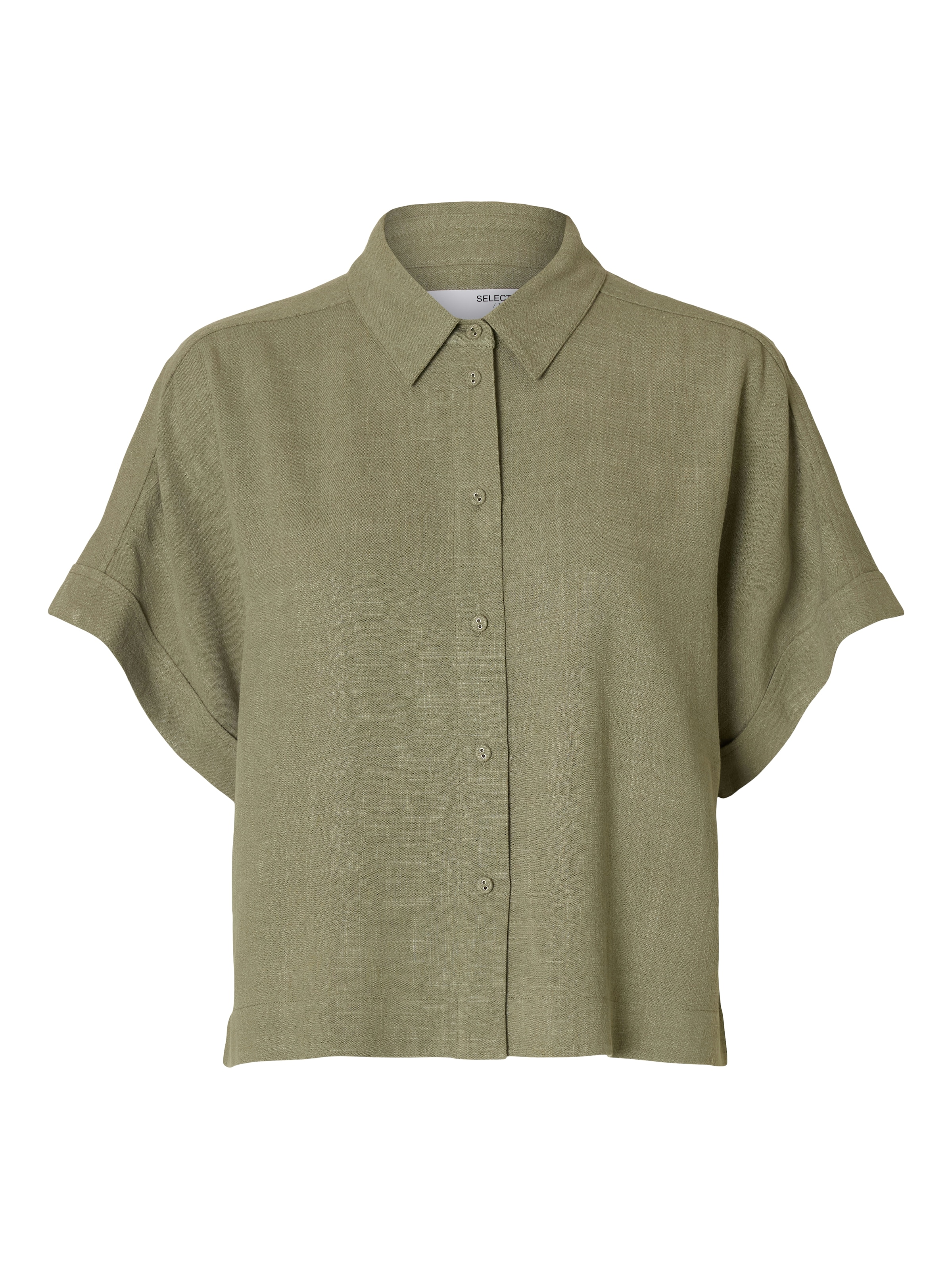SELECTED Μπλούζα 'SLFViva' σε πράσινο: μπροστά
