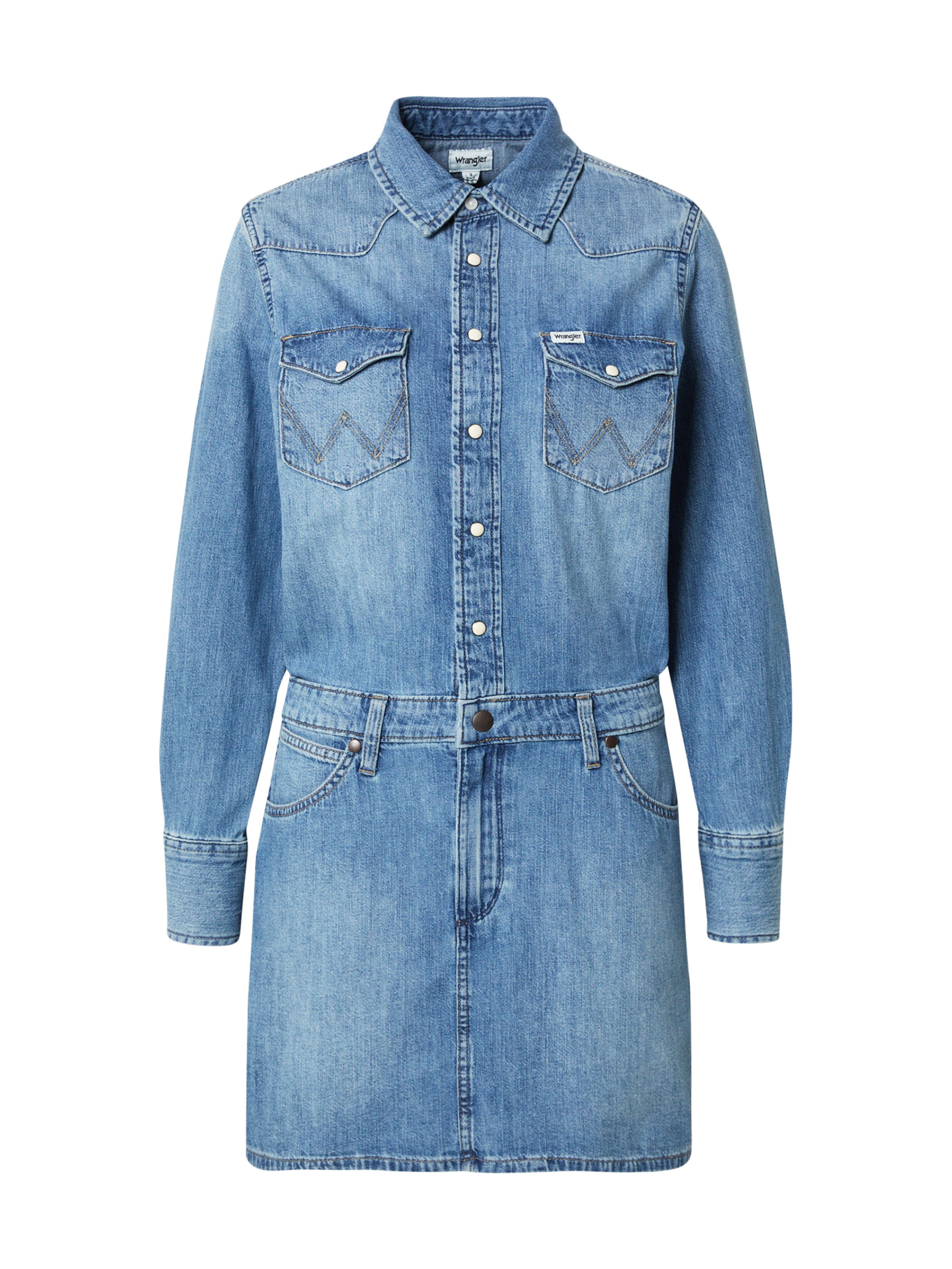 Abito camicia di WRANGLER in blu: frontale