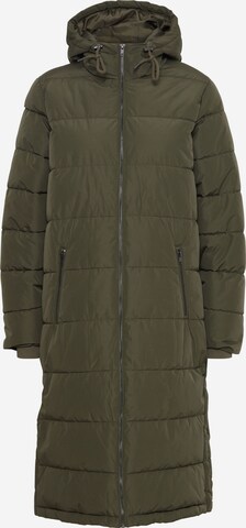 ICHI Winter Coat 'zelano Ja2' in Green: front