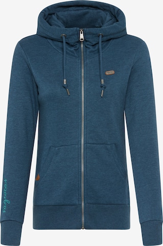 Ragwear Zip-Up Hoodie in Green: front