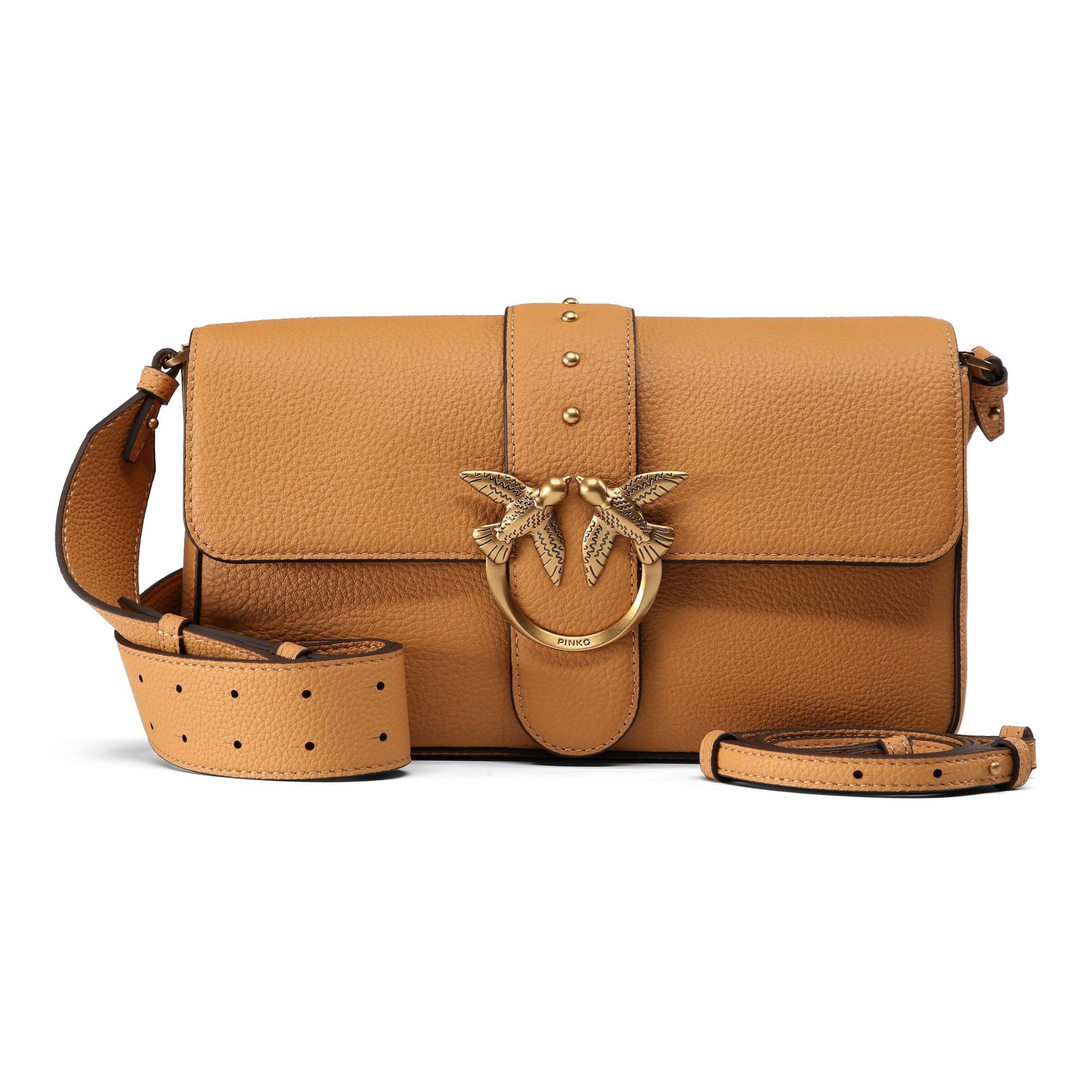 Borsa a tracolla 'Love One' di PINKO in marrone: frontale