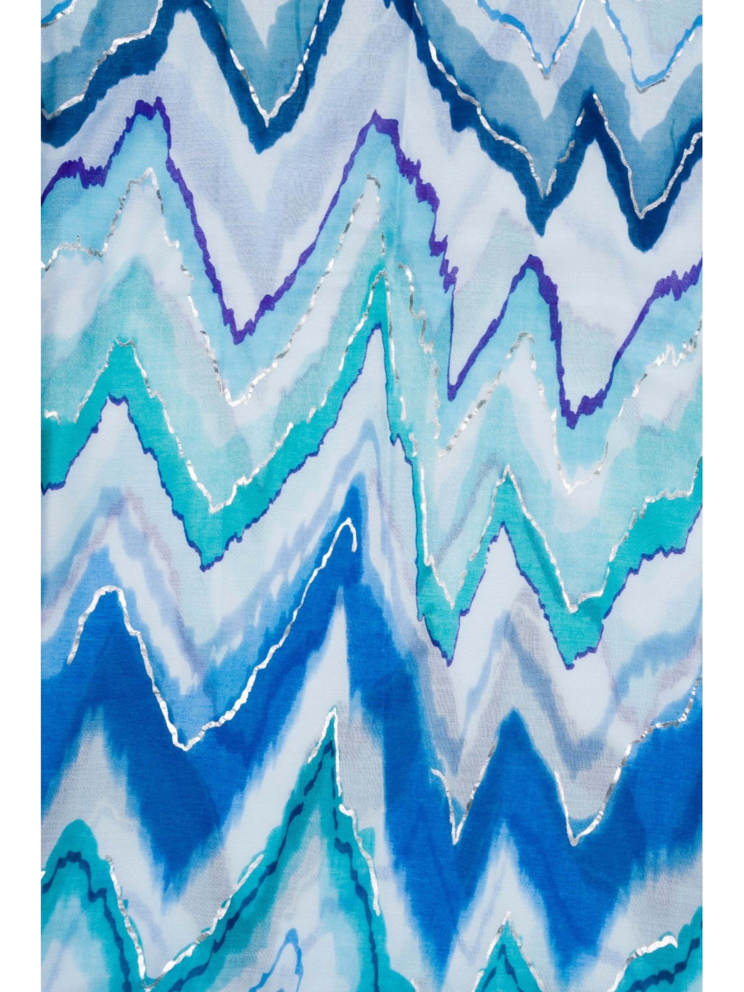 styleBREAKER Schal 'Leichter Schal mit Zick-Zack Muster'‌‌‌‌‌ in Blau