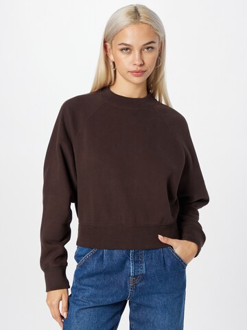 Abercrombie & Fitch Sweatshirt in Bruin: voorkant