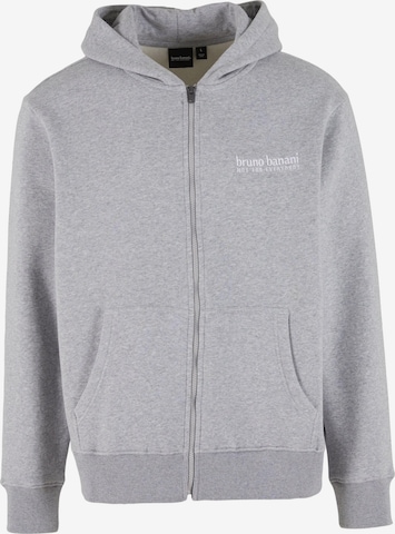 Bruno Banani Sweat jacket 'Duncan' in Grey: front