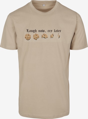 MT Men T-Shirt 'Laugh Now' in Beige: predná strana