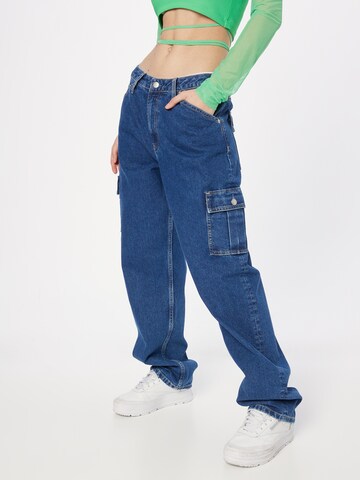 Calvin Klein Jeans Regular Cargojeans i blå: framsida