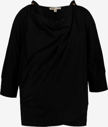 T-shirt Ulla Popken en noir : devant