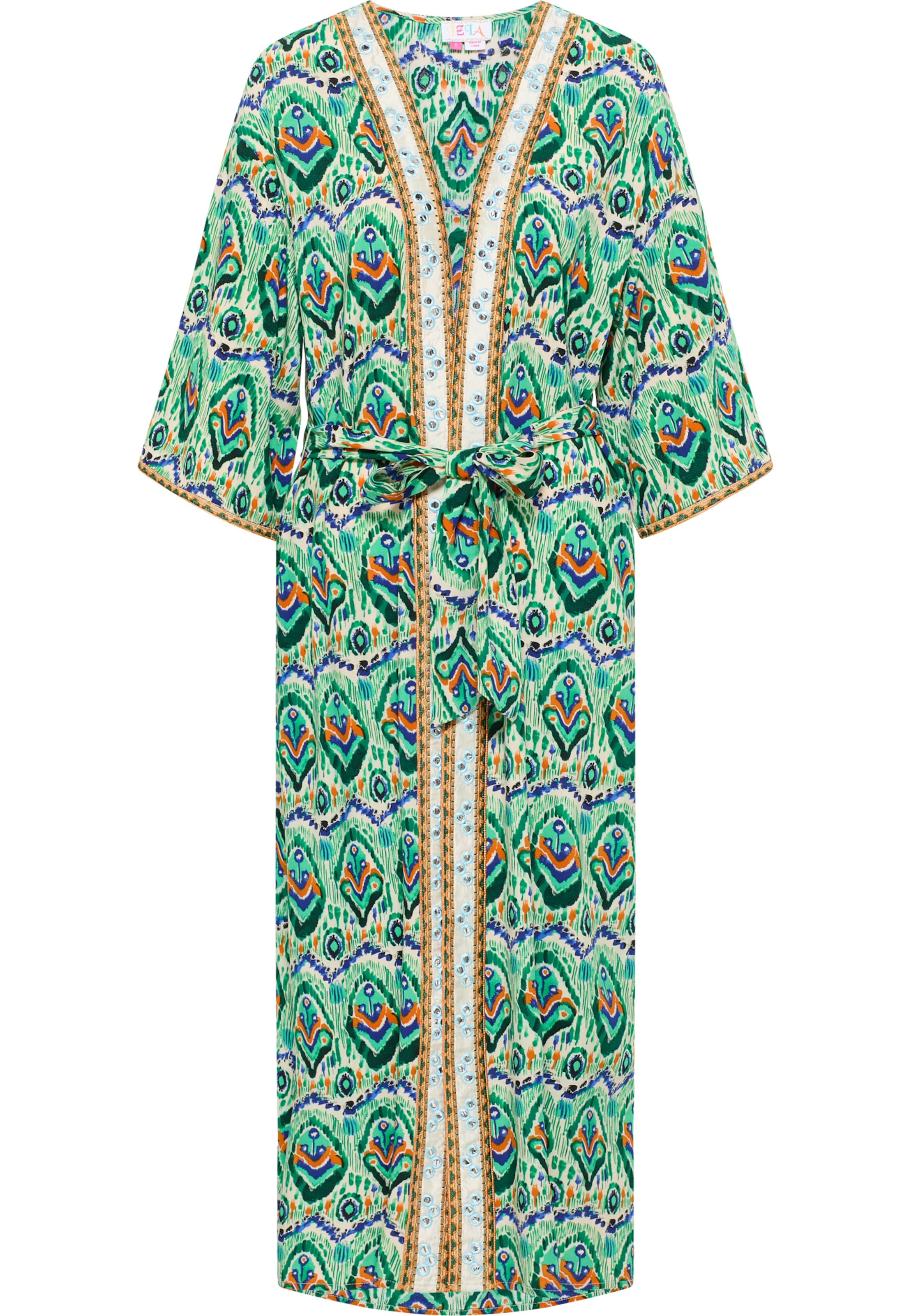 IZIA Kimono i grön: framsida