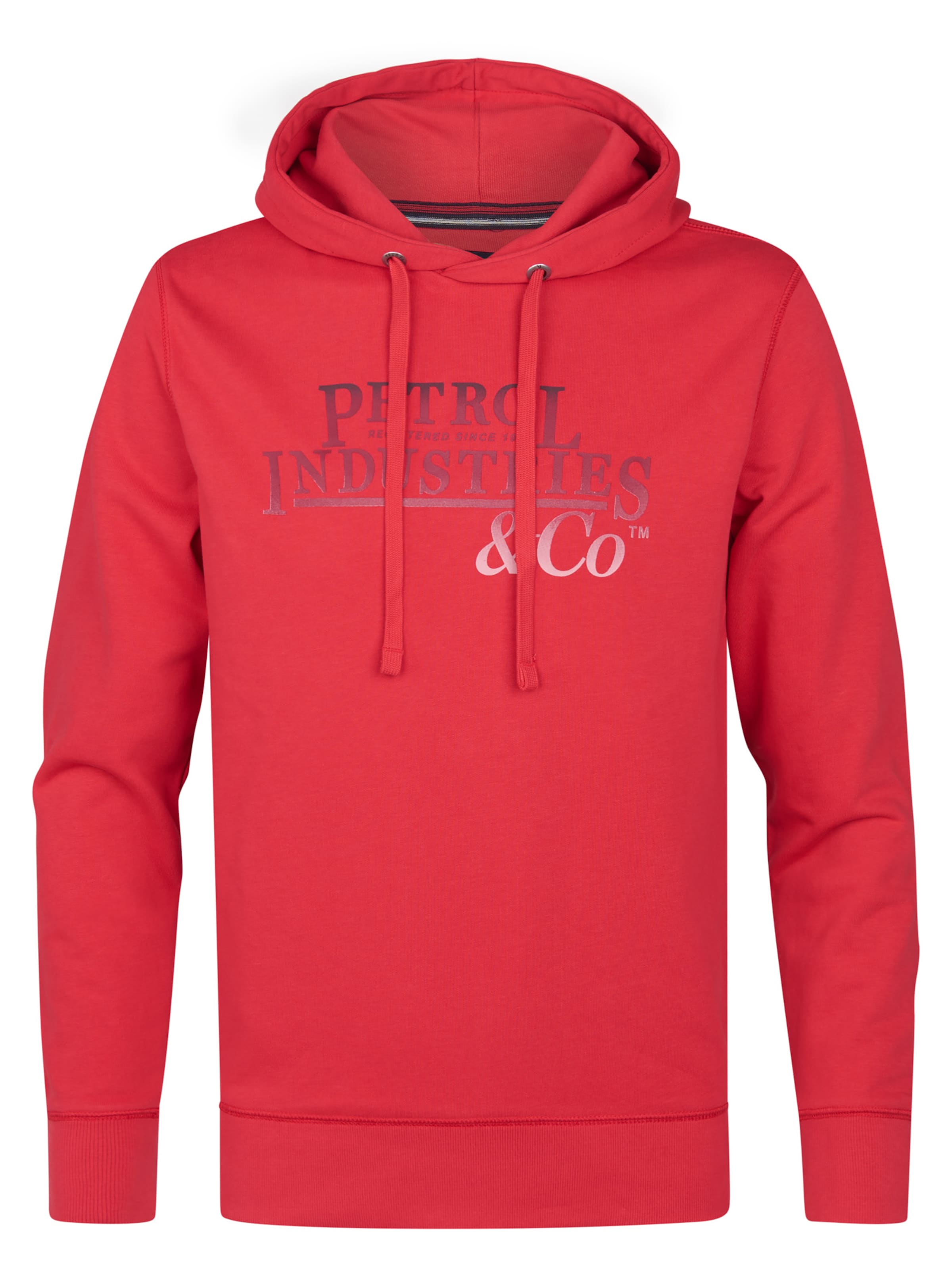 Sweat-shirt Petrol Industries en rouge : devant