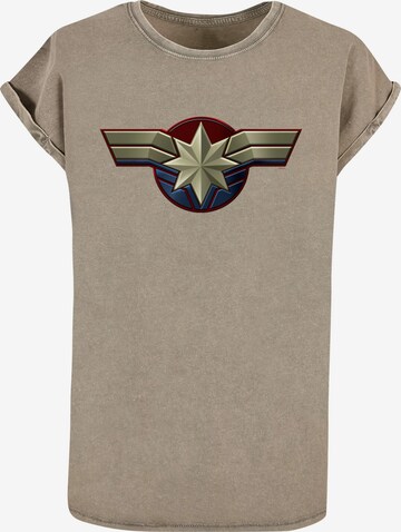 ABSOLUTE CULT Shirt 'Captain Marvel' in Grau: predná strana
