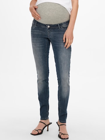 Only Maternity Skinny Jeans 'Mauw' in Blauw: voorkant