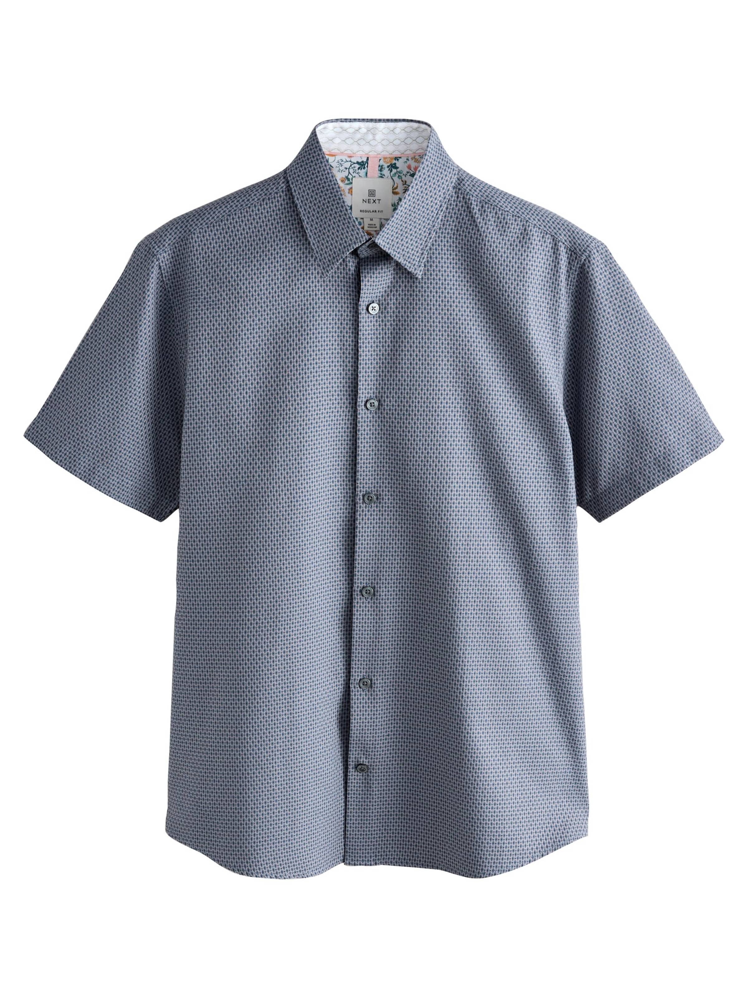 Next Regular fit Button Up Shirt in Blue: front
