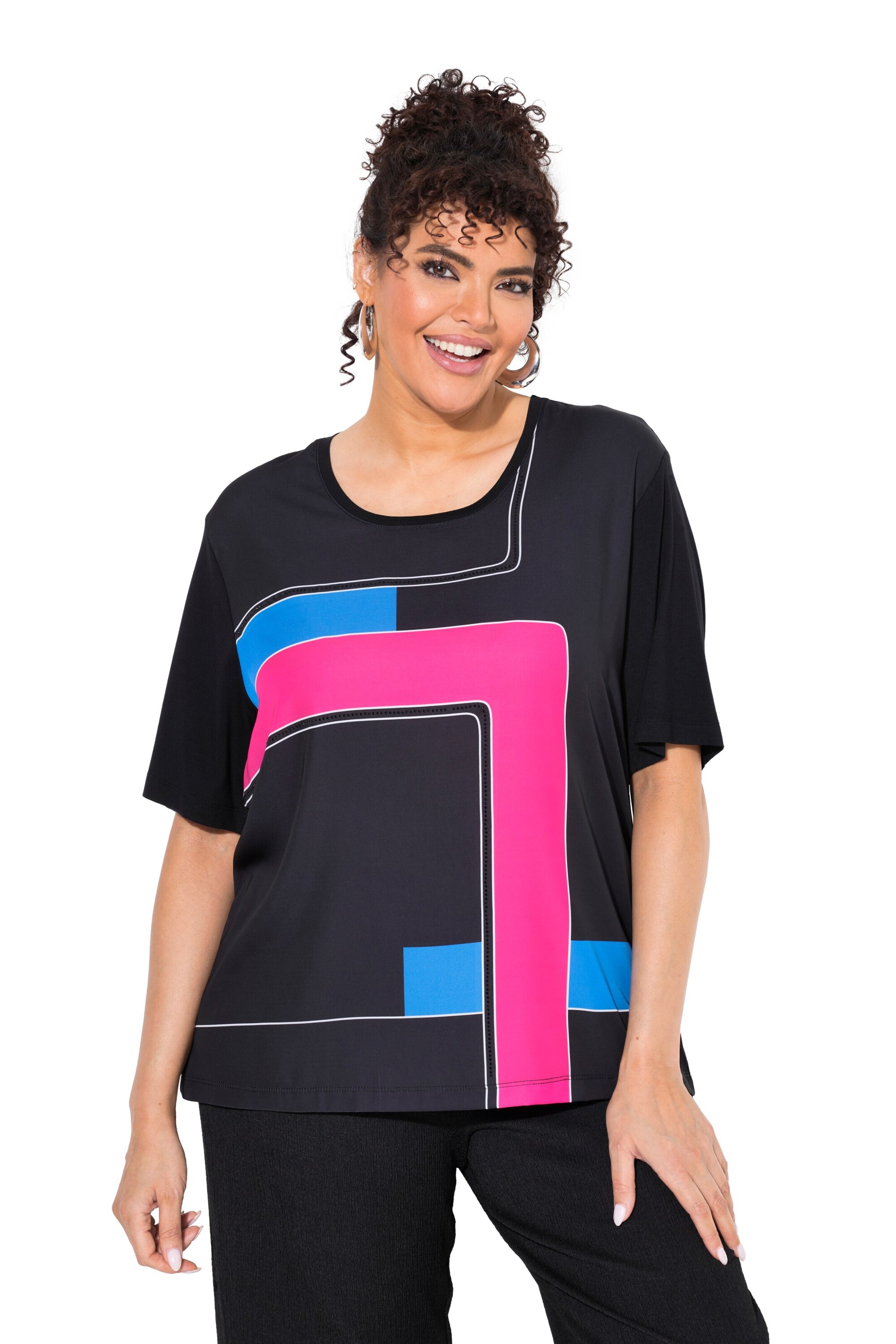 Ulla Popken Shirt in Black: front