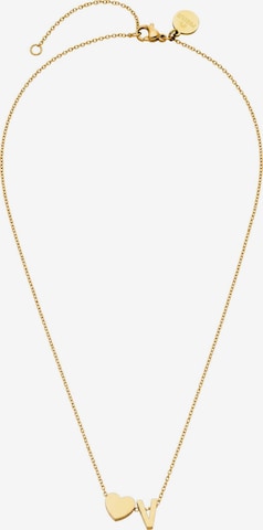 PURELEI - Cadena 'Letter Heart V' en oro: frente