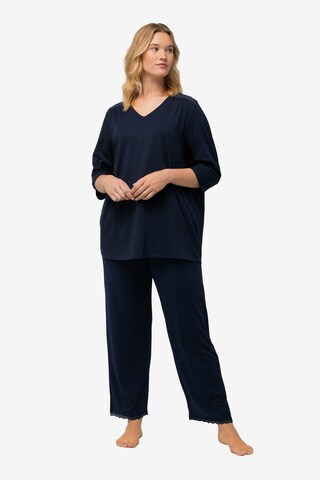 Pyjama Ulla Popken en bleu : devant