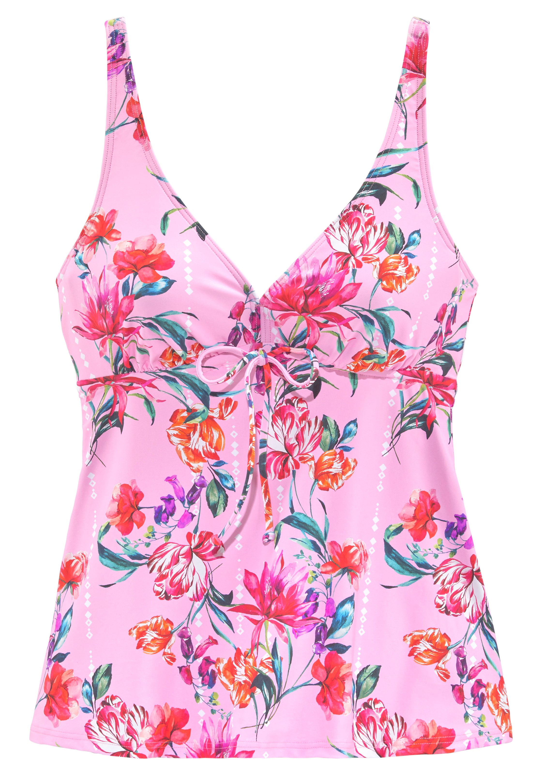 SUNSEEKER Triangel Tankini-overdel i pink: forside