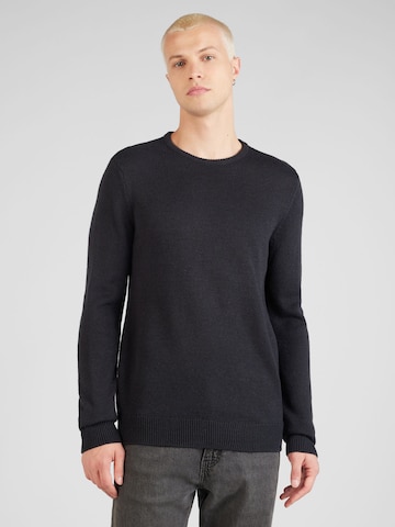 BLEND Пуловер в черно: отпред