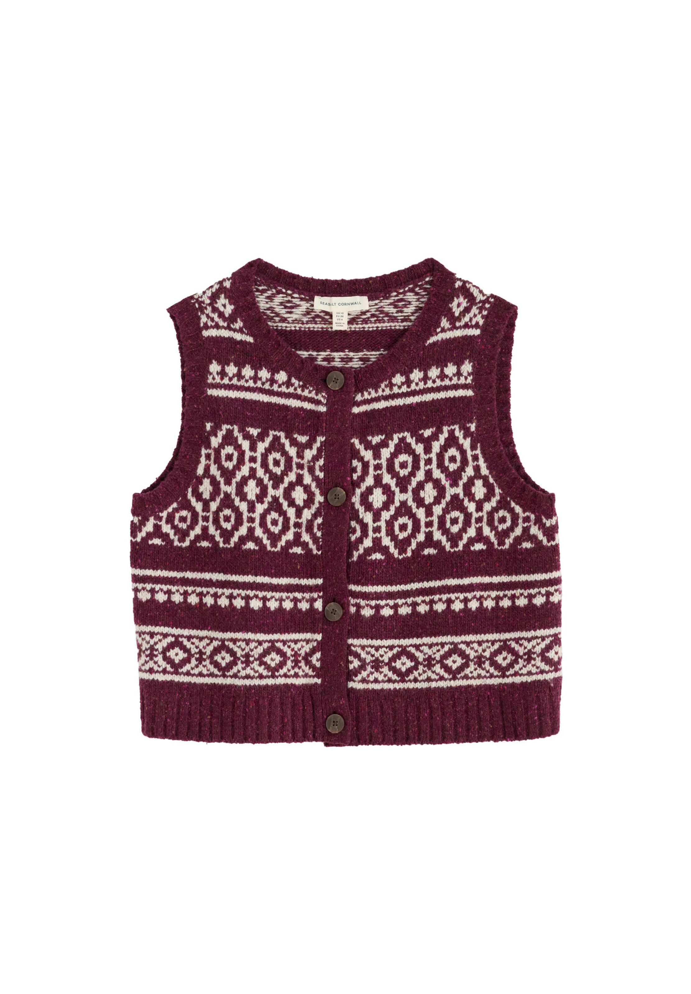 Seasalt Cornwall Vest in Purple: front