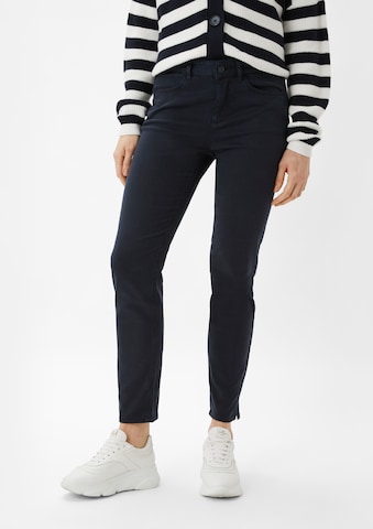 comma casual identity Skinny Broek in Blauw: voorkant