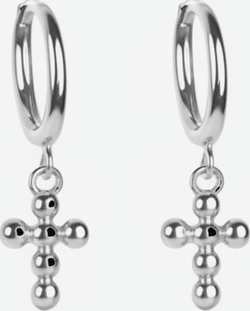 Cala Rose Oorbellen 'BUBBLE' in Zilver: voorkant