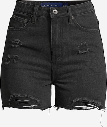 AÉROPOSTALE Skinny Shorts in Schwarz: predná strana