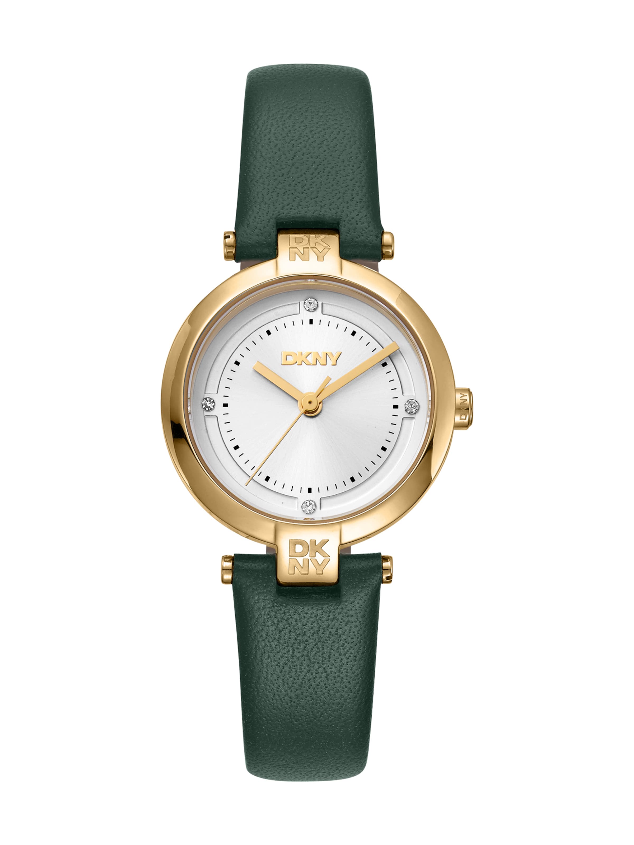 DKNY Quarzuhr 'Essential Mini' in dunkelgrün, Produktansicht