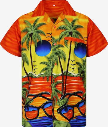 King Kameha - Camiseta 'Sunglasses' en naranja: frente