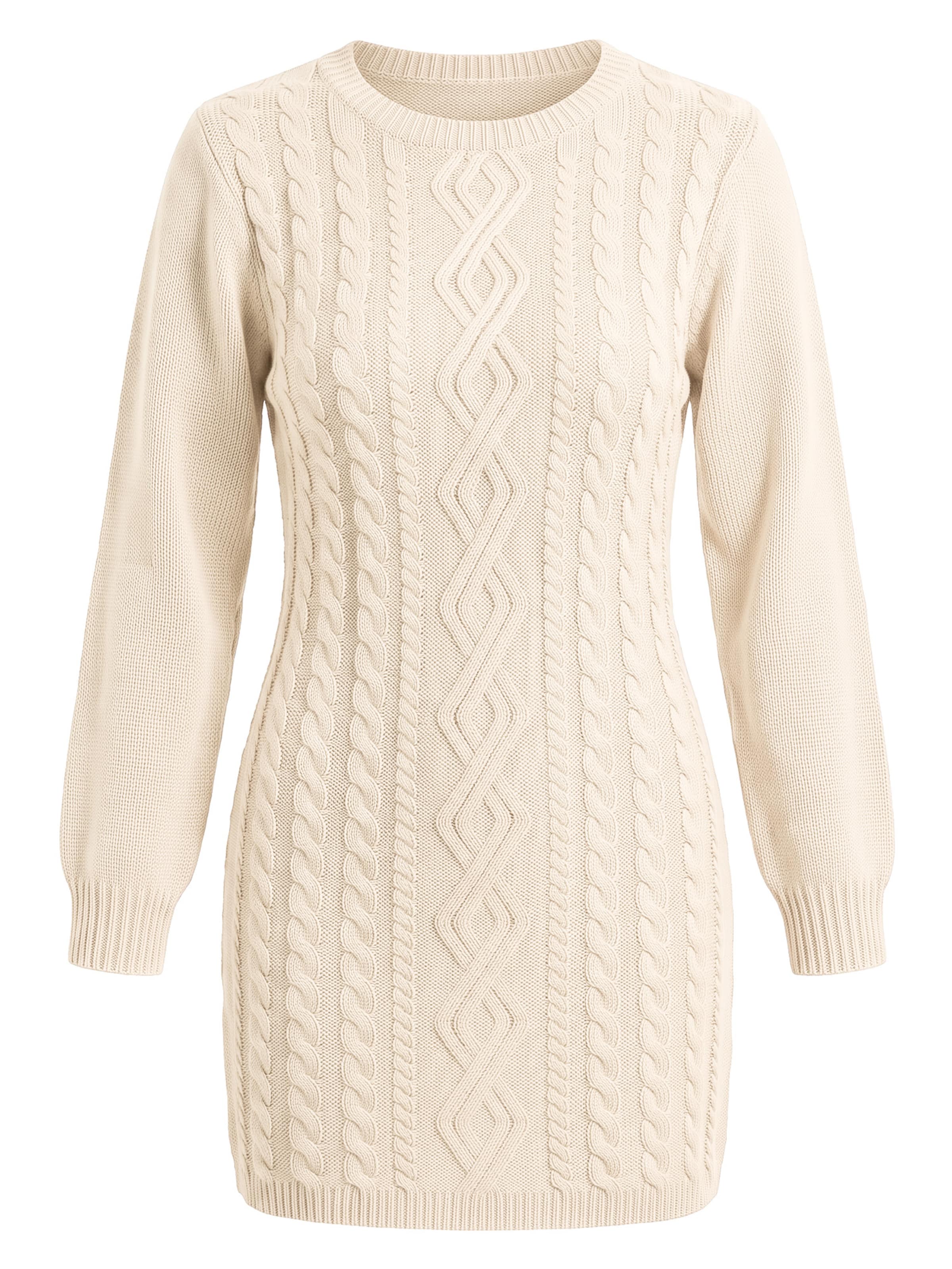 Imily Bela Strikkjole i S i beige, Produktvisning