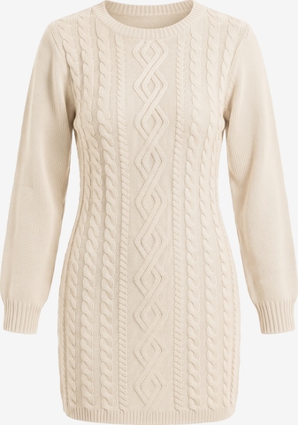 Imily Bela Strikkjole i beige: forside