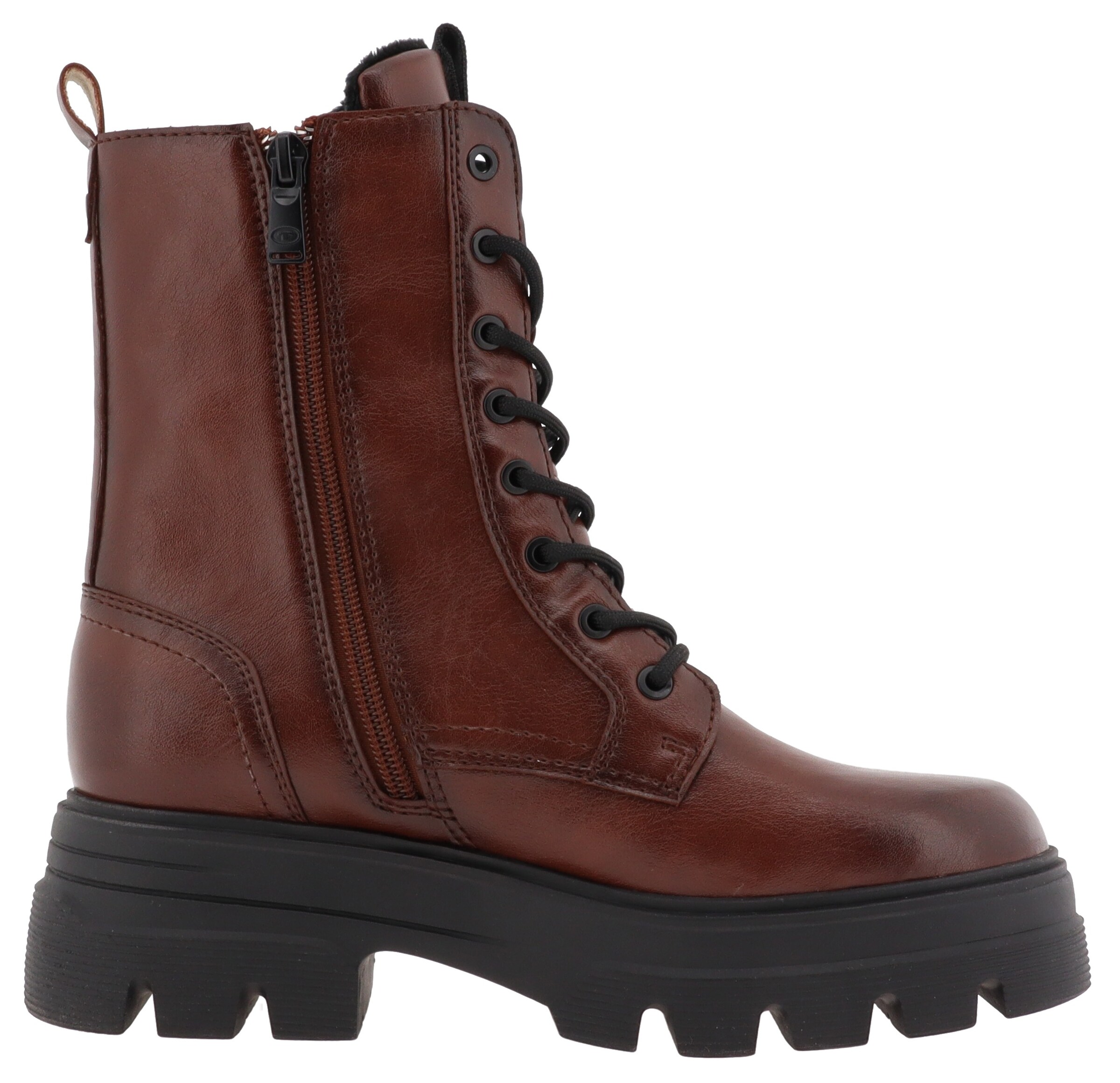 TOM TAILOR Veterlaarsjes in Bruin