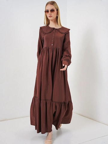 Bigdart - Vestidos camiseiros em castanho