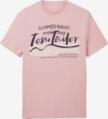 T-Shirt TOM TAILOR en rose : devant