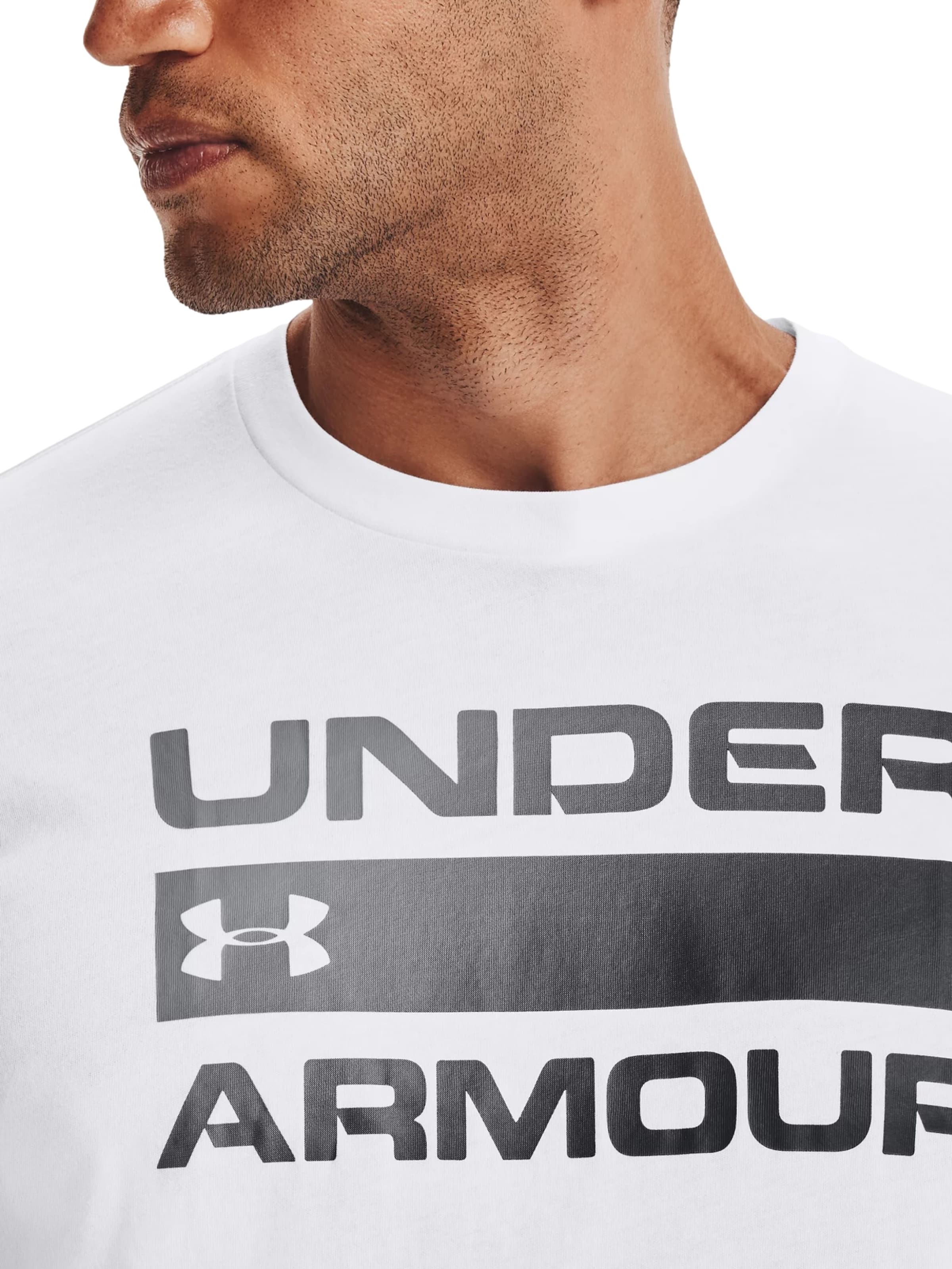 T-Shirt 'Team Issue Wordmark' UNDER ARMOUR en blanc